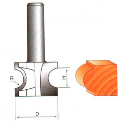 Фреза ГЛОБУС 1014 D32 кромочная фигурная