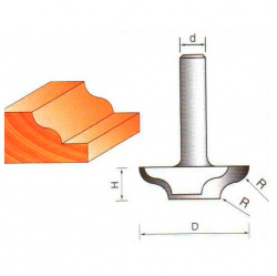 Фреза ГЛОБУС 2155 R5 пазовая фасонная